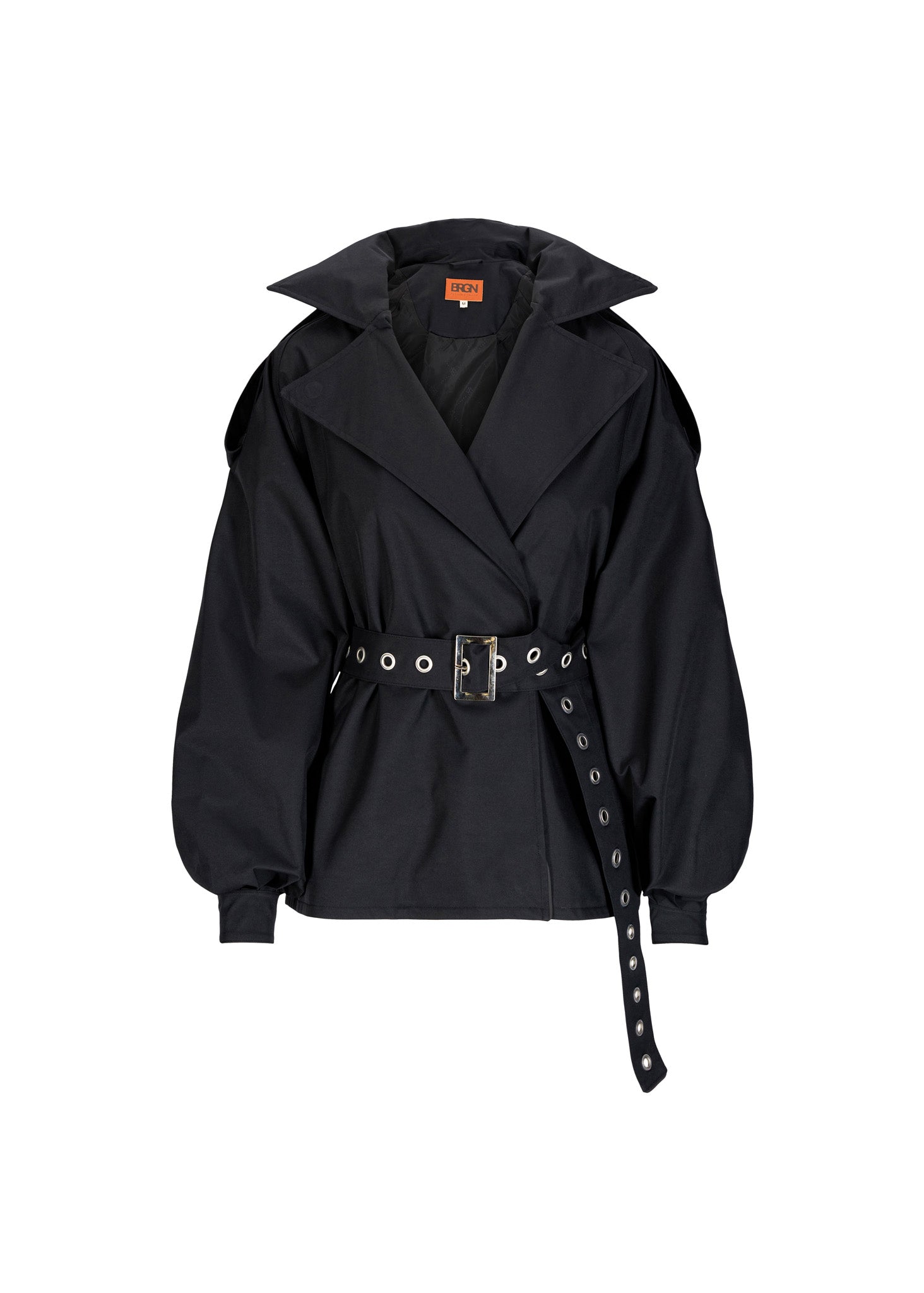 BRGN Duskregn Short Trench Coat Coats 095 New Black