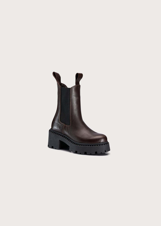 BRGN Heel Chelsea Boot Shoes 185 Brown