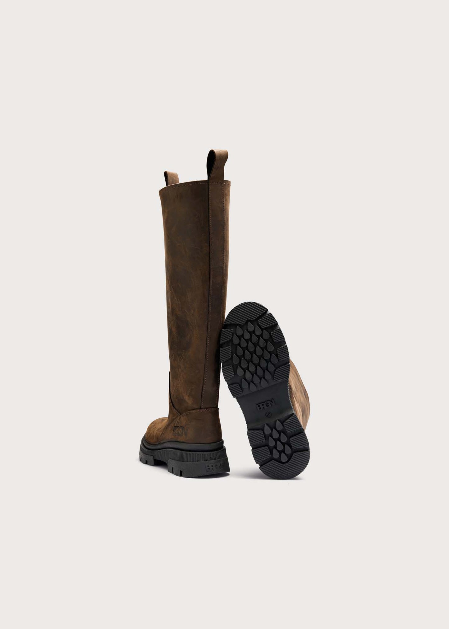BRGN High Leather Boots Shoes 185 Brown