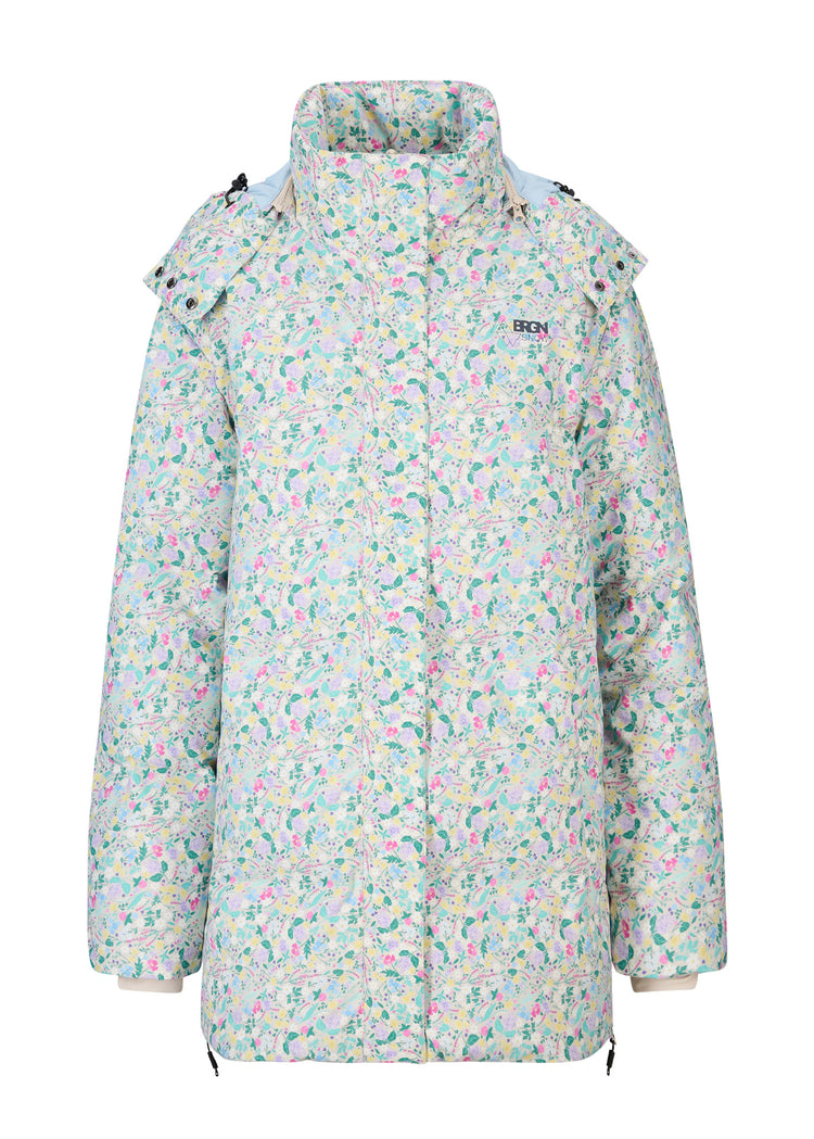 BRGN SNOW BRGN Snow Puffer Coats 911 DAAE Flower Sand