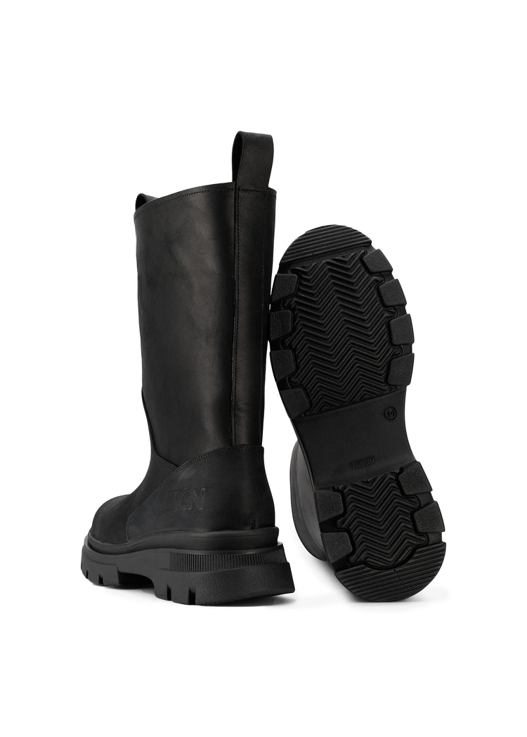 BRGN by Lunde & Gaundal Biker Boots Shoes 095 New Black