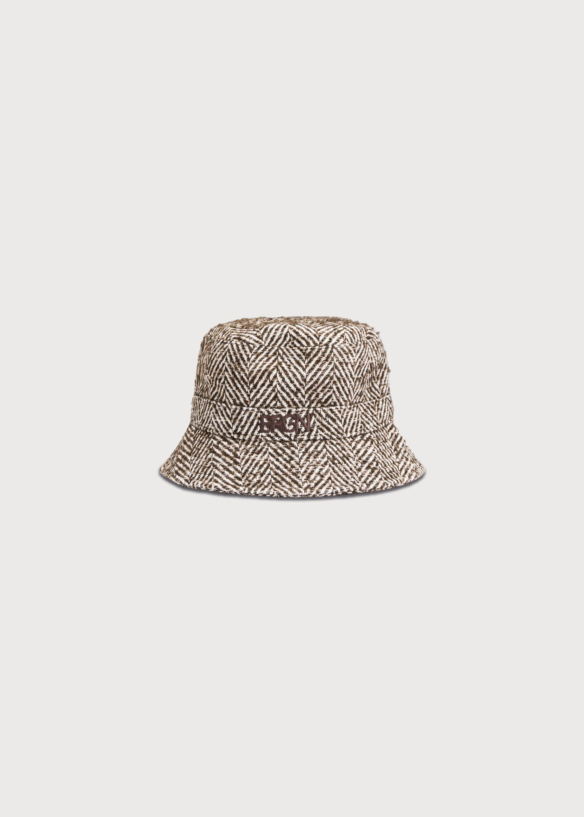 BRGN Bucket Accessories 172 Brown Herringbone