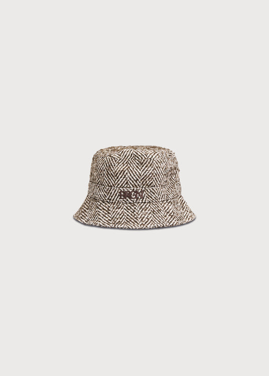 BRGN Bucket Accessories 172 Brown Herringbone