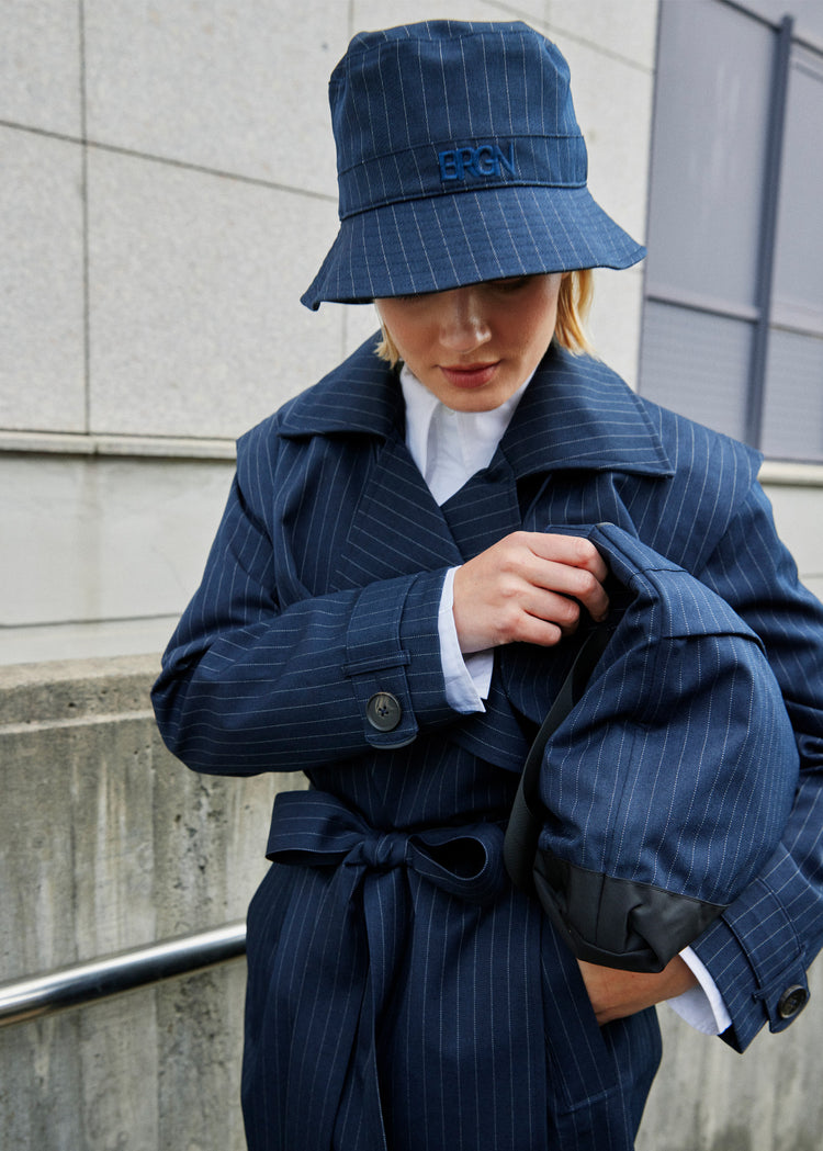 BRGN Bucket Accessories 790 Navy Pinstripe