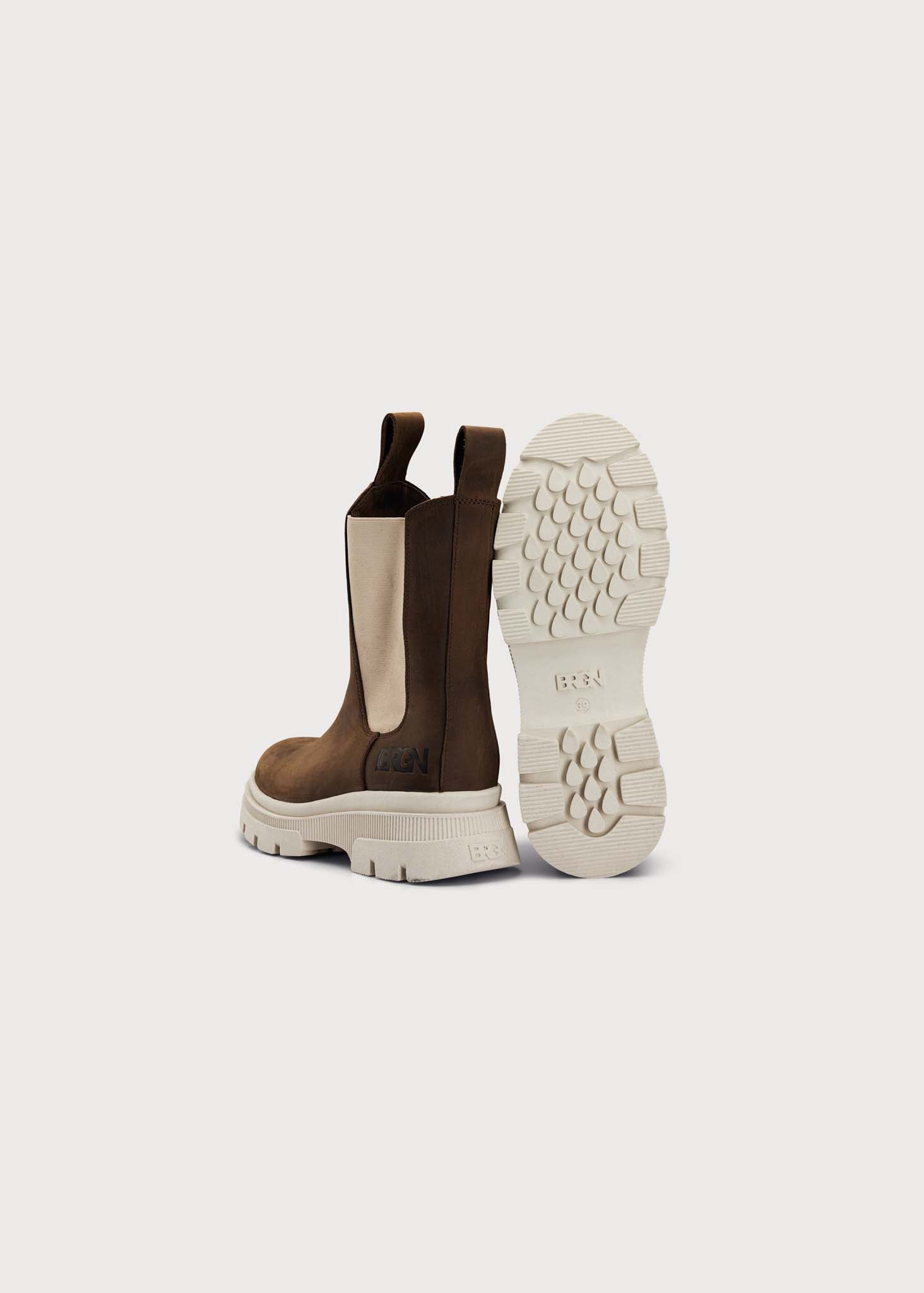 BRGN Chelsea Boot Shoes 187 Chocolate Brown / 135 Sand