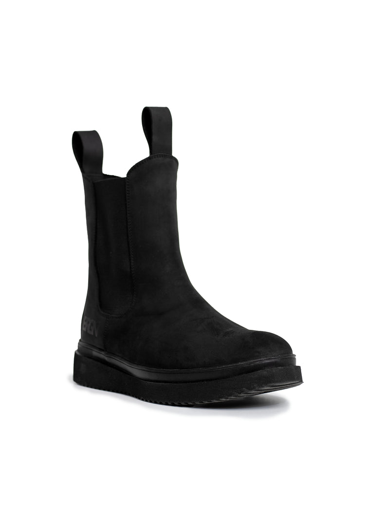 BRGN by Lunde & Gaundal Chelsea Boot flat sole Shoes 095 New Black