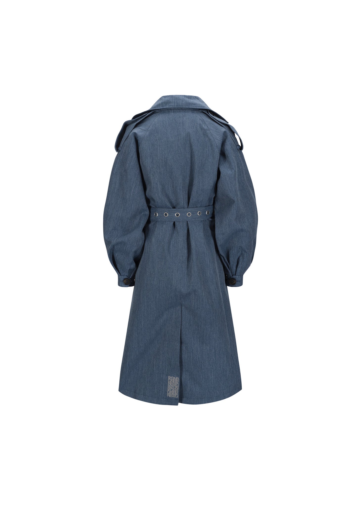 BRGN Duskregn Maxi Trench Coat Coats 735 Denim Blue