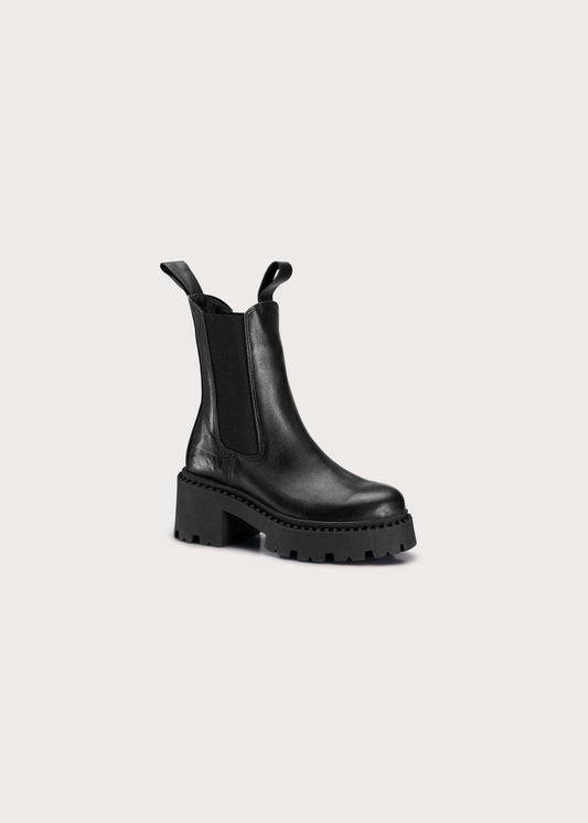 BRGN Heel Chelsea Boot Shoes 095 New Black