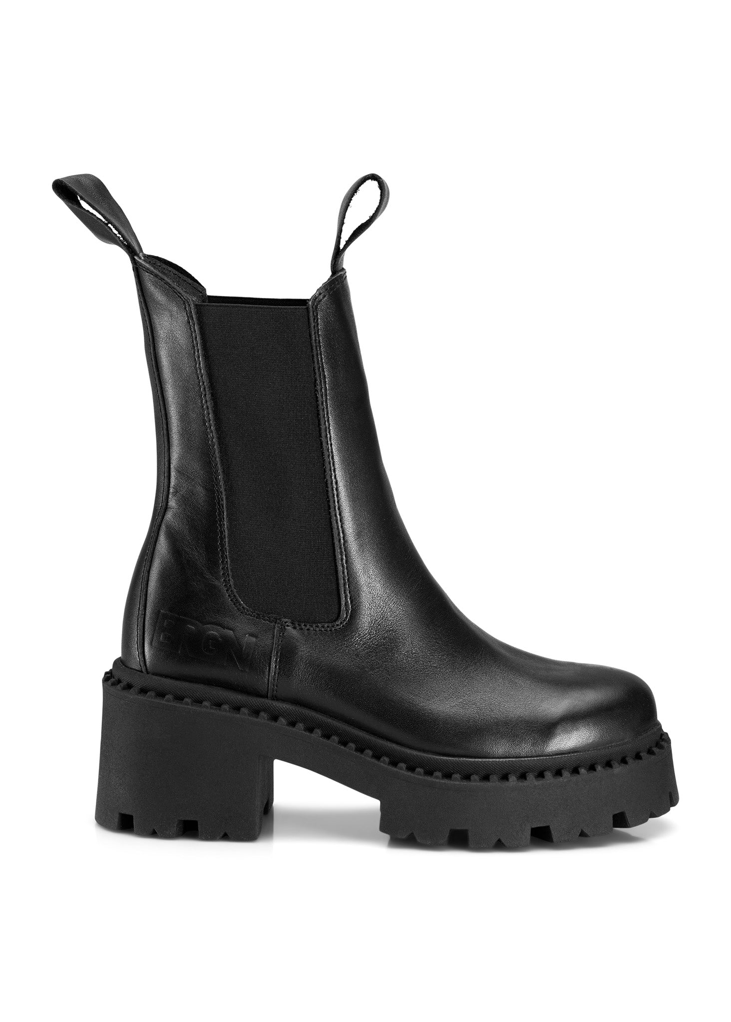 BRGN Heel Chelsea Boot Shoes 095 New Black