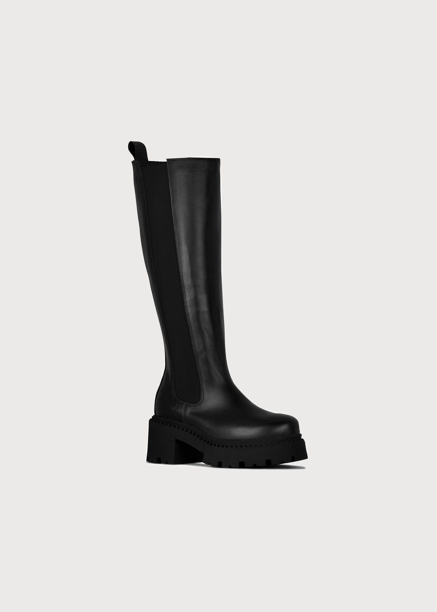 BRGN Heel Chelsea HIGH Boot Shoes 095 New Black