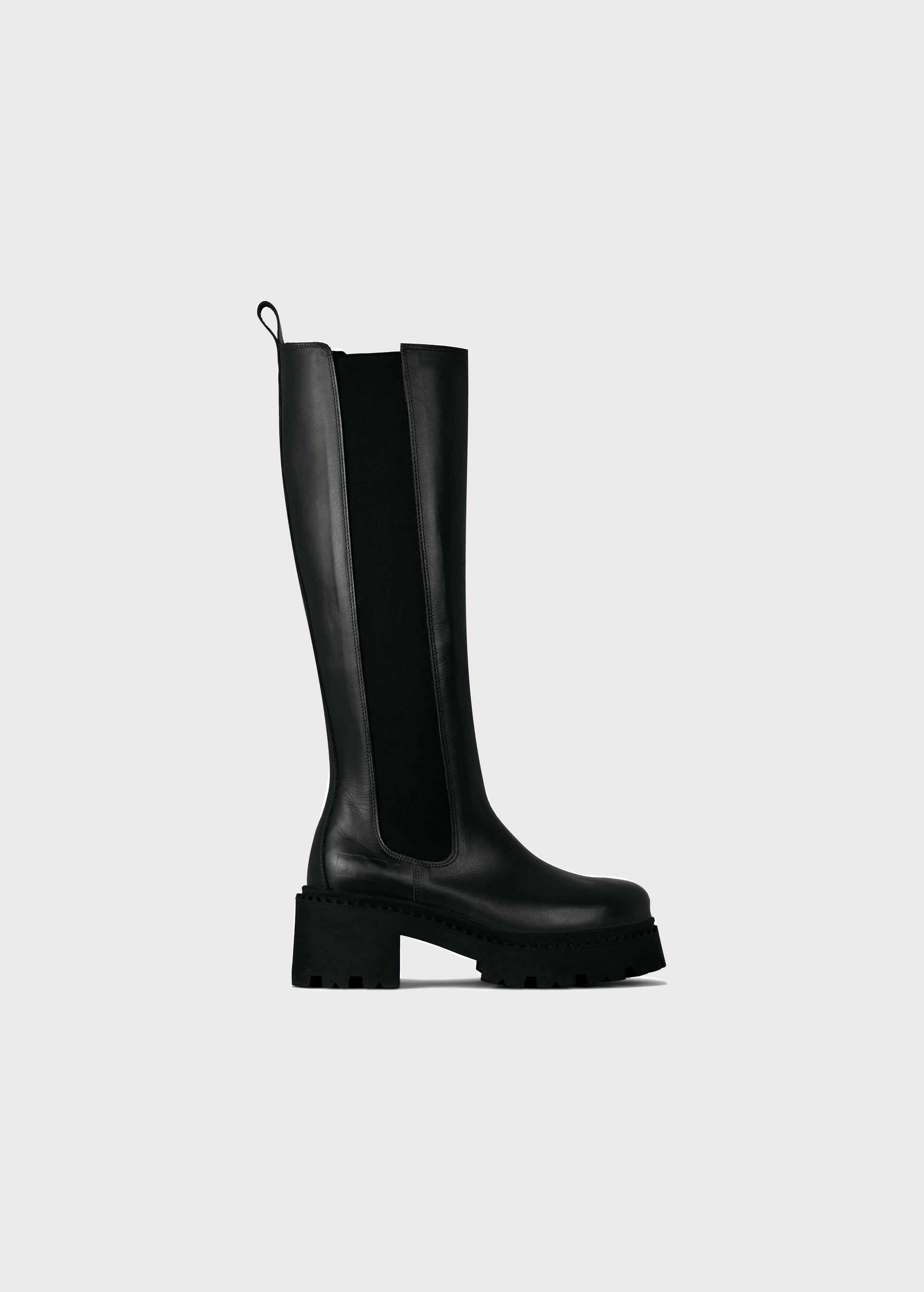 BRGN Heel Chelsea HIGH Boot Shoes 095 New Black