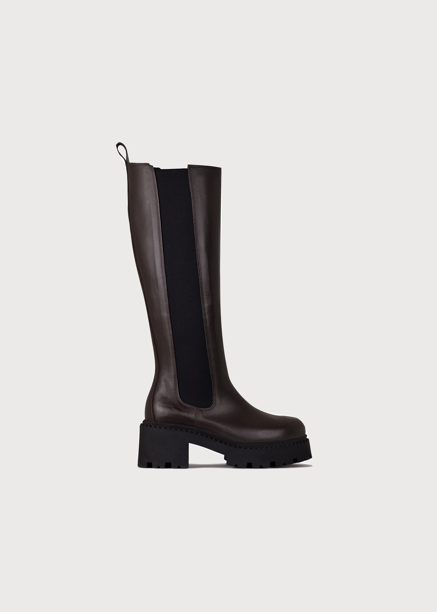 BRGN Heel Chelsea HIGH Boot Shoes 185 Brown