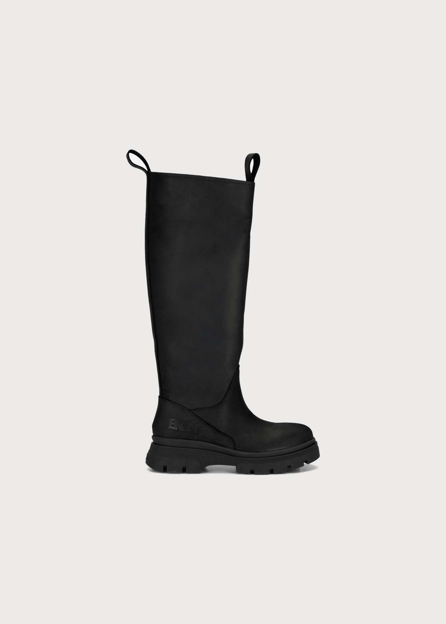 BRGN High Leather Boots Shoes 095 New Black