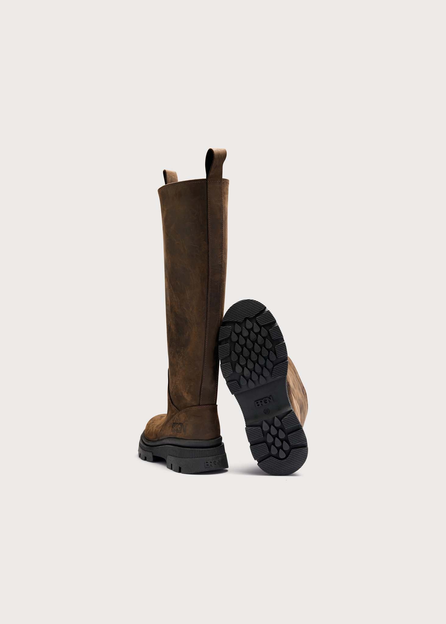 BRGN High Leather Boots Shoes 185 Brown
