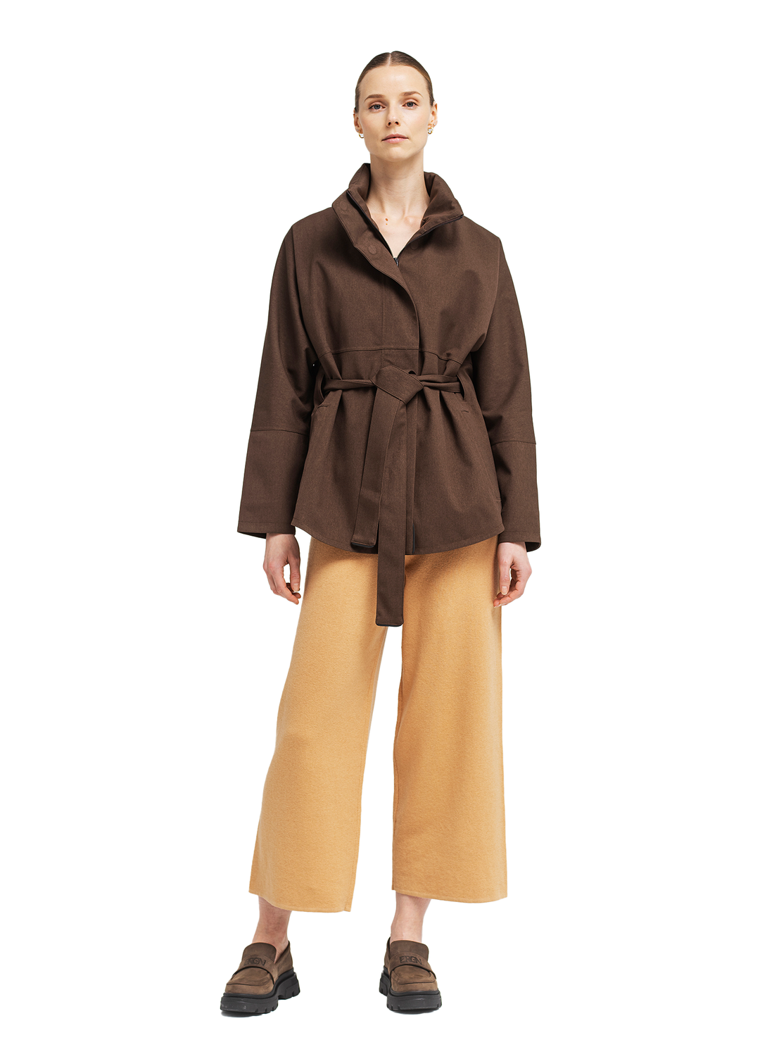 BRGN Kuling Poncho Coats 187 Chocolate Brown