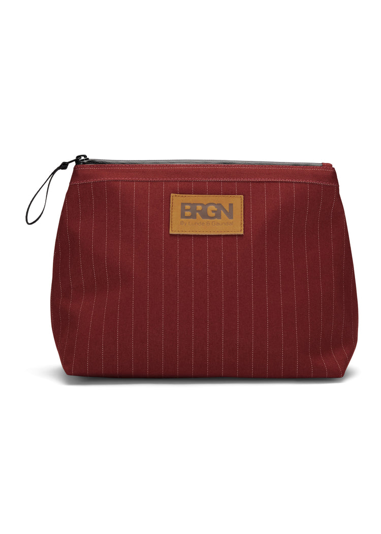 BRGN Large Pouch Accessories 471 Russet Pinstripe