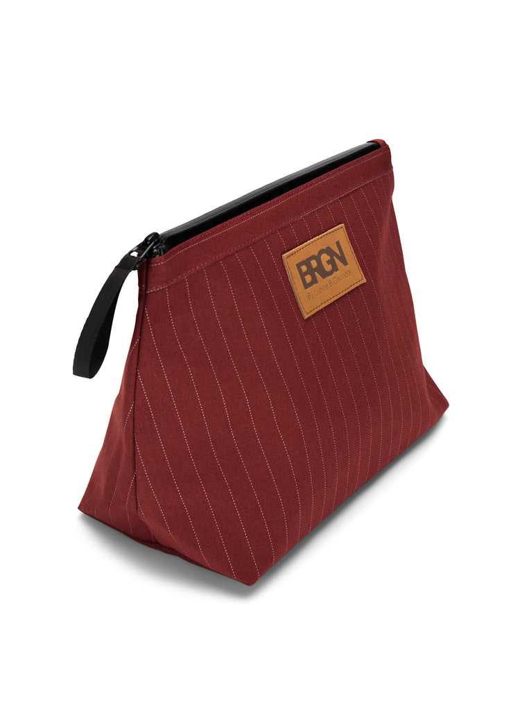 BRGN Large Pouch Accessories 471 Russet Pinstripe