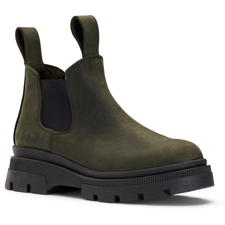 BRGN Low Chelsea Boot Shoes 880 Rosin Dark Green