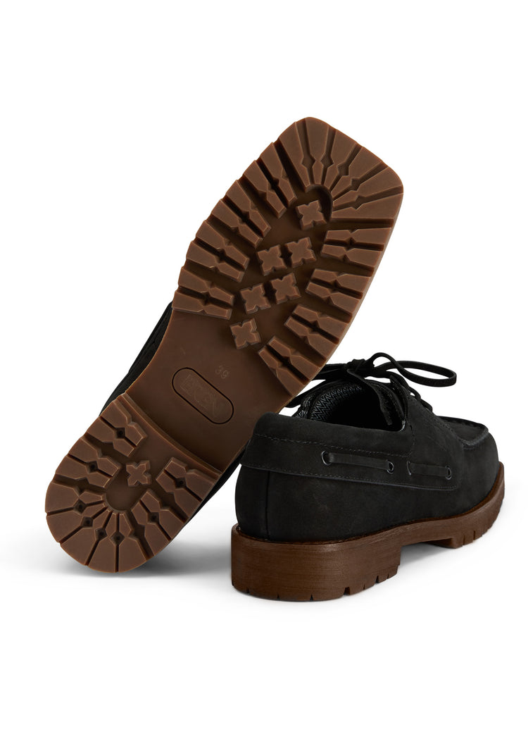 BRGN Men´s Boat Shoes Shoes 095 New Black