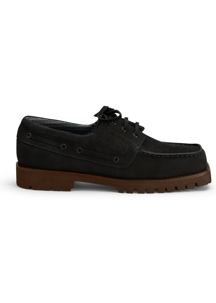BRGN Men´s Boat Shoes Shoes 095 New Black