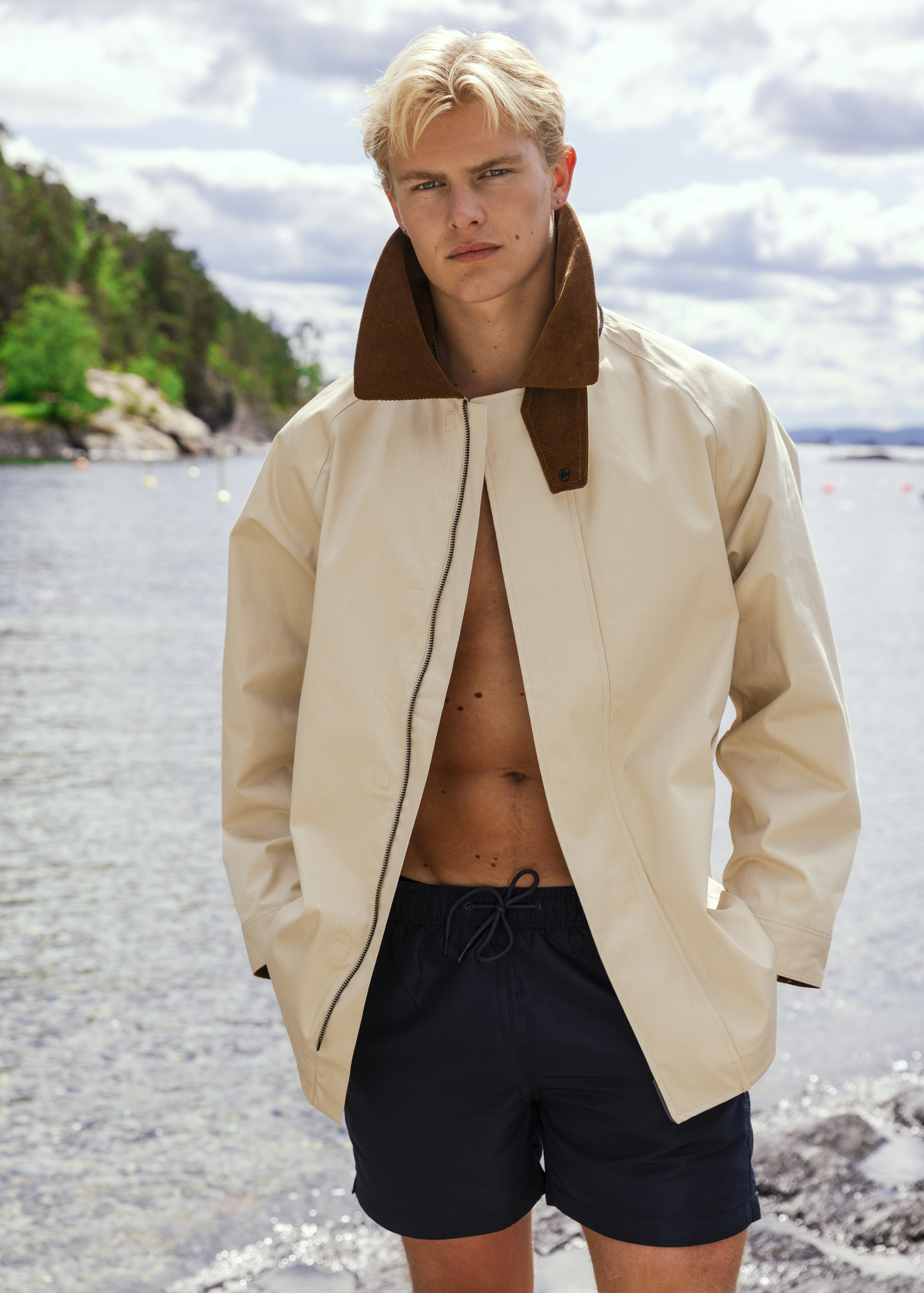 BRGN Men's Bølgestorm Jacket Coats 135 Sand