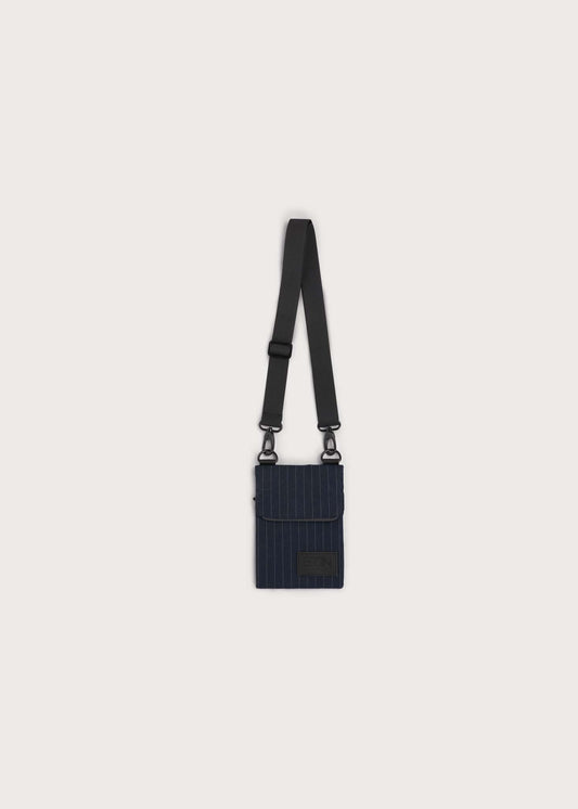 BRGN Messenger Purse Accessories 790 Navy Pinstripe