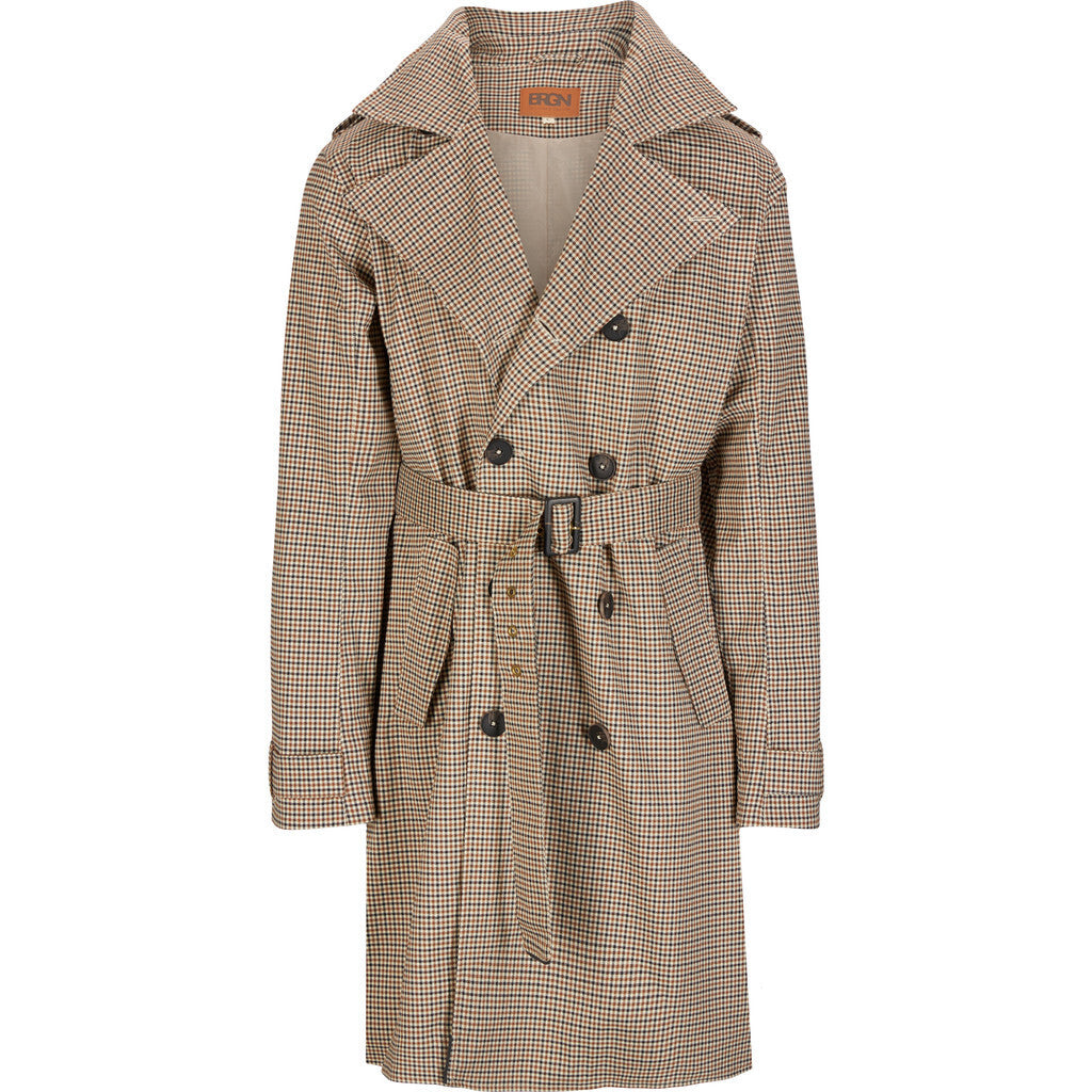 BRGN Nordlys Trench Coat Coats 143 Check