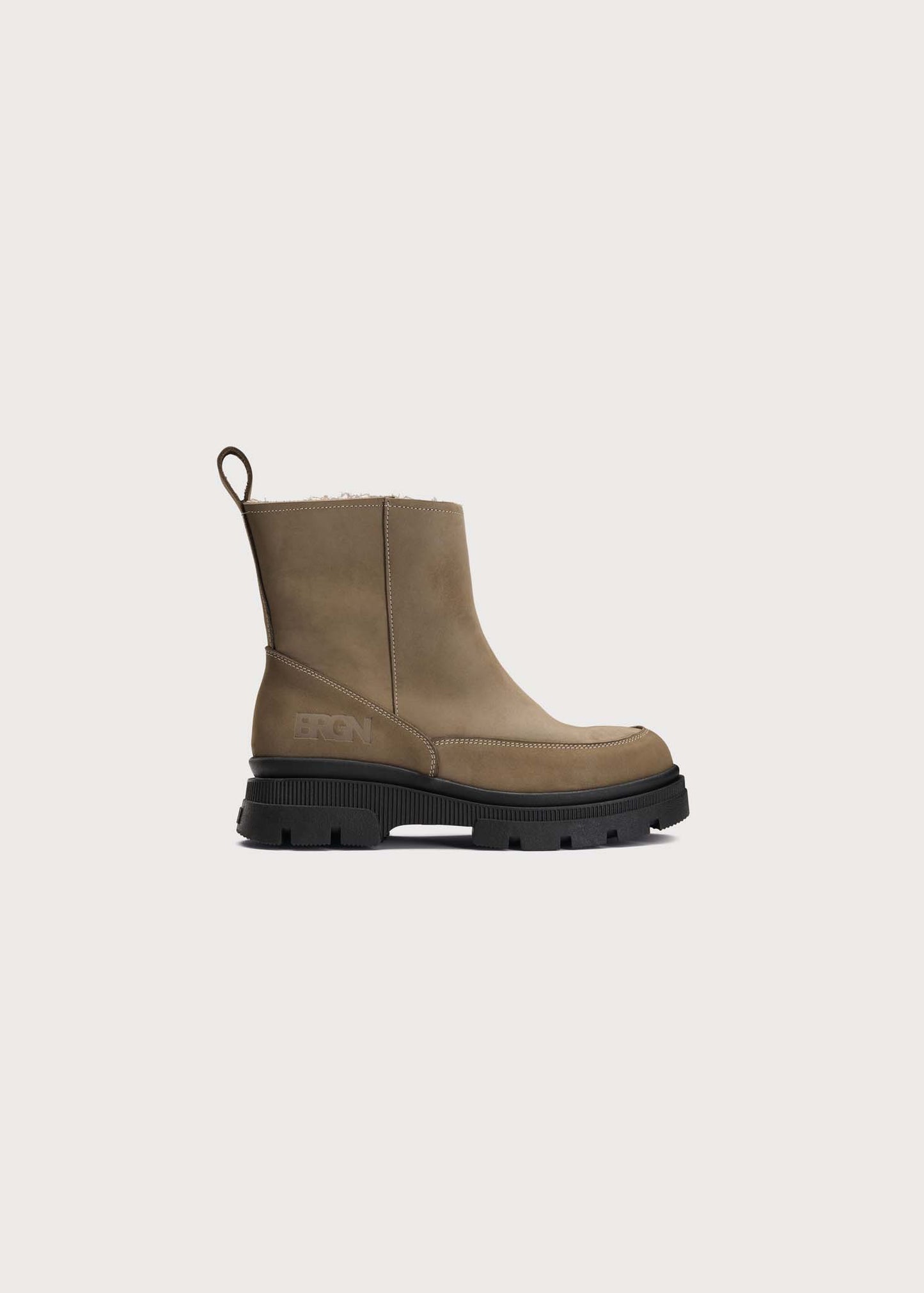 BRGN Pile Slip-in Boots Shoes 145 Camel