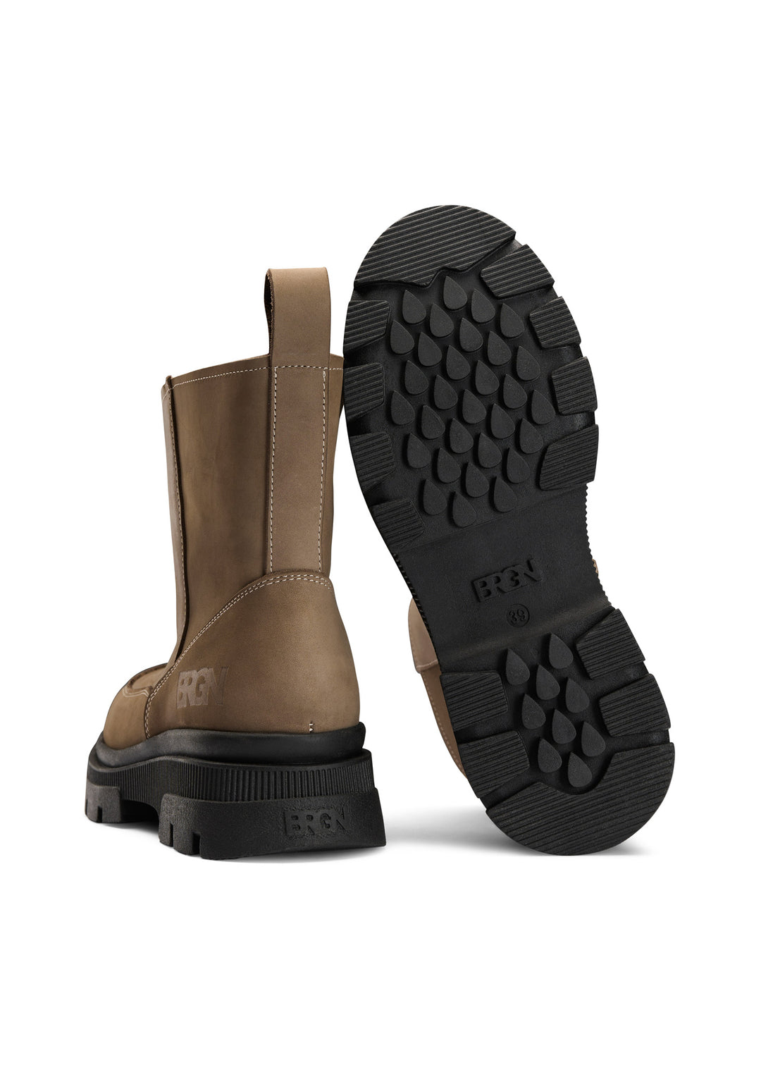 BRGN Pile Slip-in Boots Shoes 145 Camel