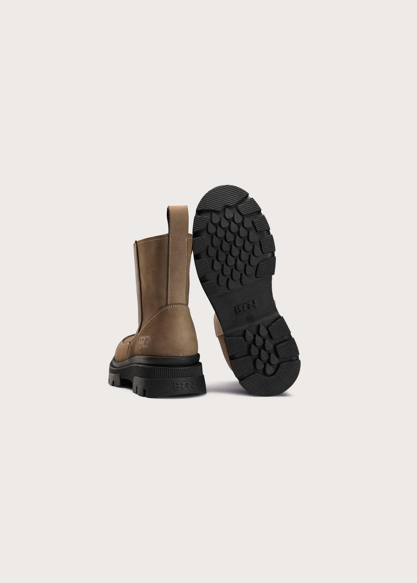 BRGN Pile Slip-in Boots Shoes 145 Camel