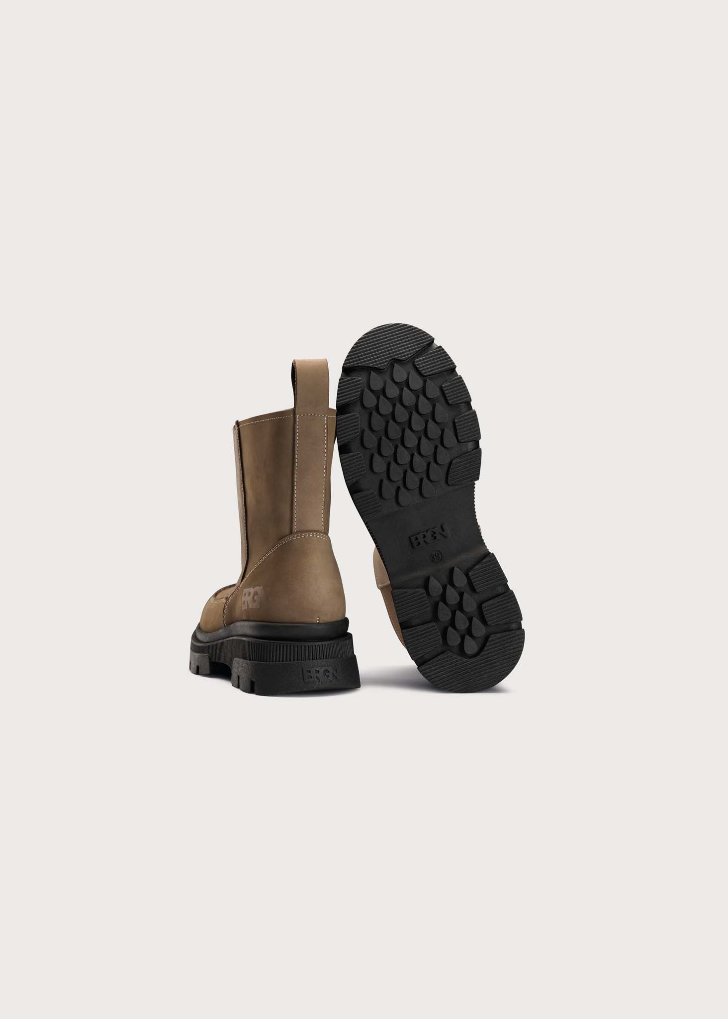 BRGN Pile Slip-in Boots Shoes 145 Camel
