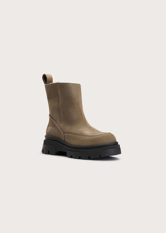 BRGN Pile Slip-in Boots Shoes 145 Camel