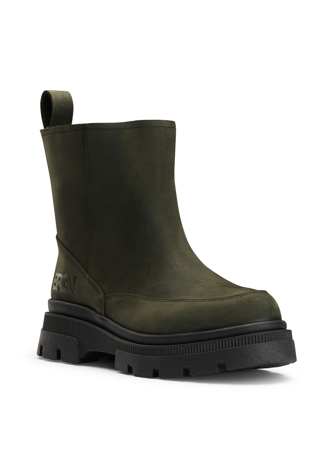 BRGN Pile Slip-in Boots Shoes 880 Rosin Dark Green