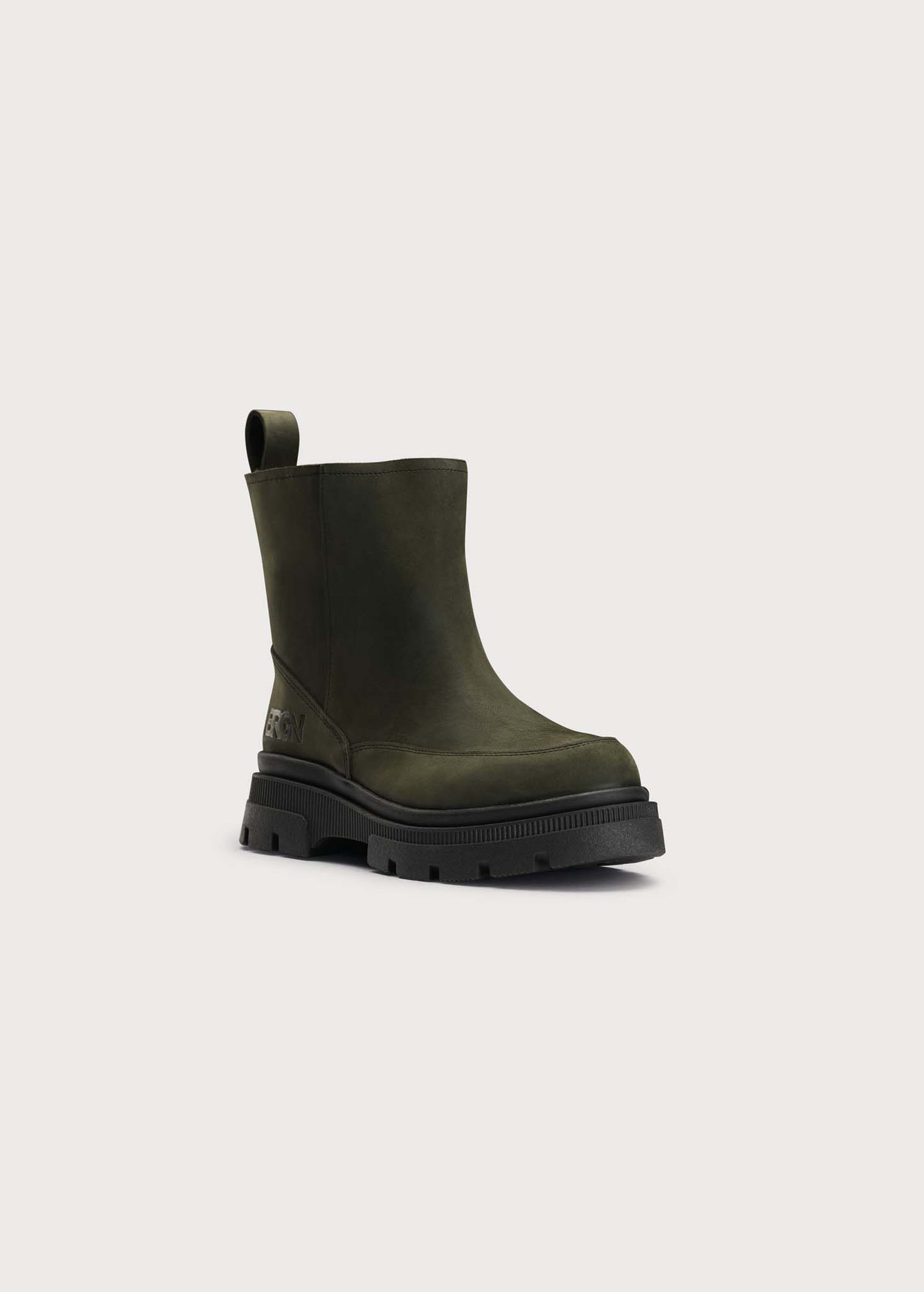 BRGN Pile Slip-in Boots Shoes 880 Rosin Dark Green