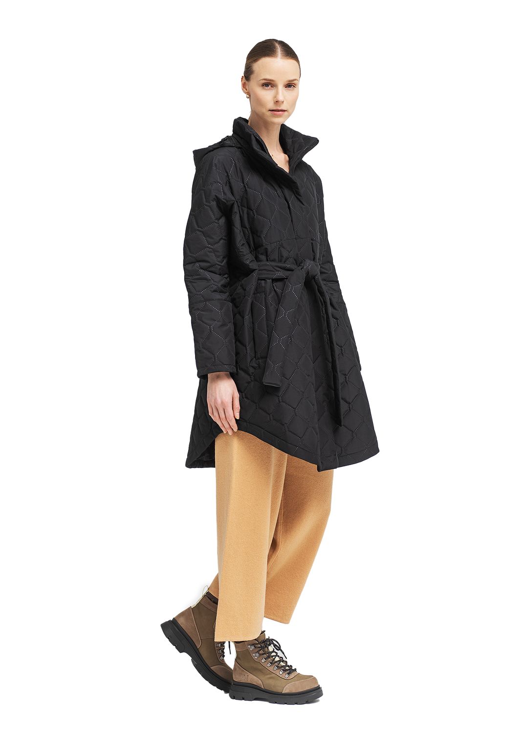 BRGN Quilted Bris Poncho Coats 095 New Black