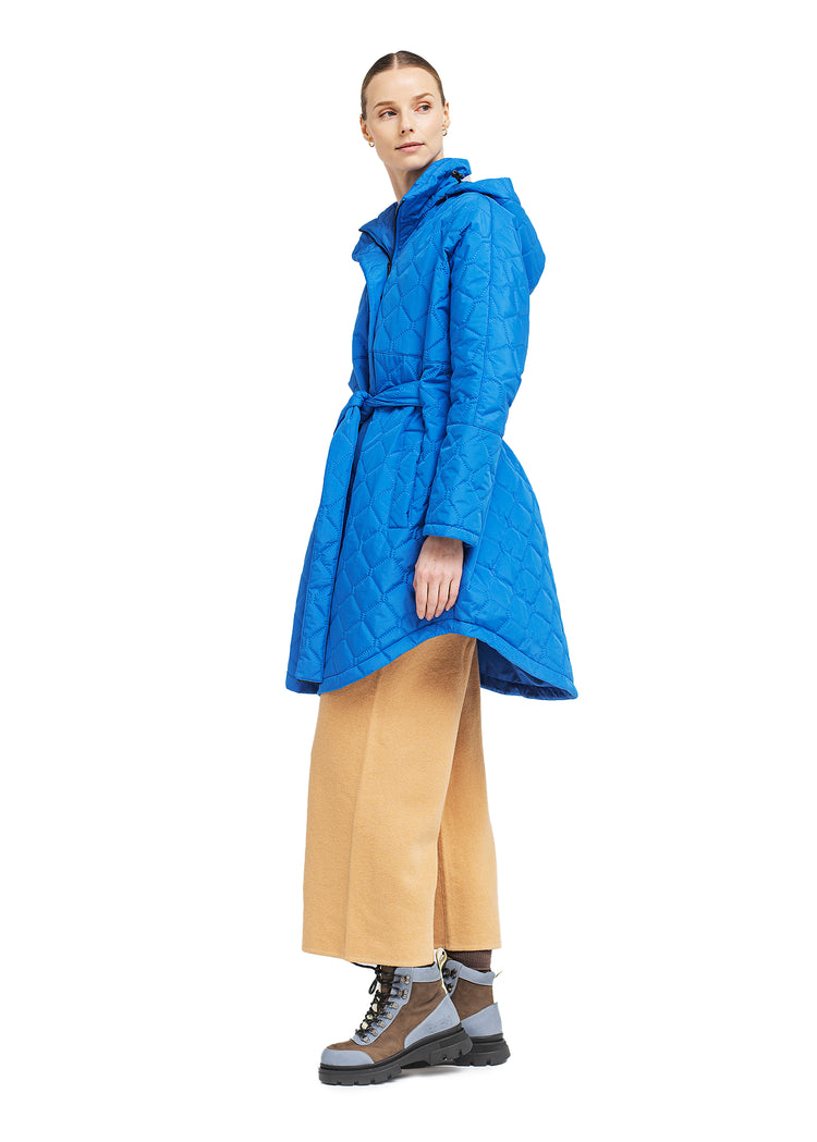 BRGN Quilted Bris Poncho Coats 745 Palace Blue