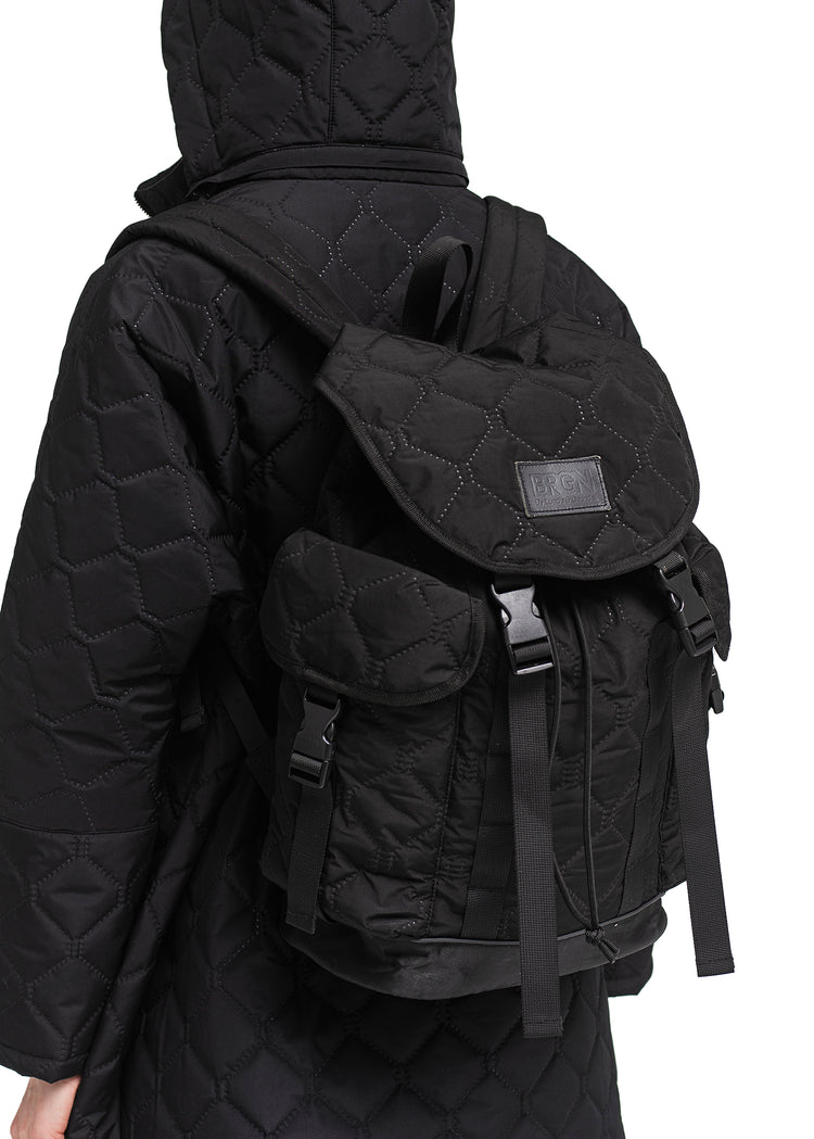BRGN by Lunde & Gaundal Quilted Frost Backpack Accessories 095 New Black