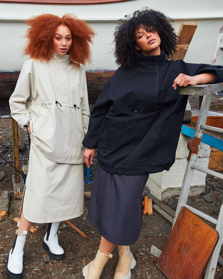 BRGN Regnbyge Anorak Coats 095 New Black