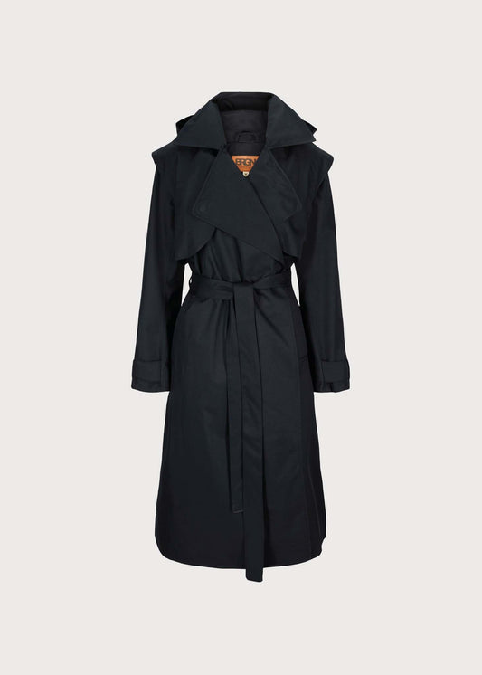 BRGN Regndråpe Trench Coat Coats 095 New Black