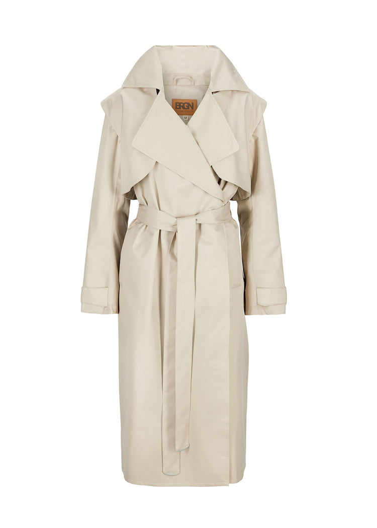 BRGN Regndråpe Trench Coat Coats 135 Sand