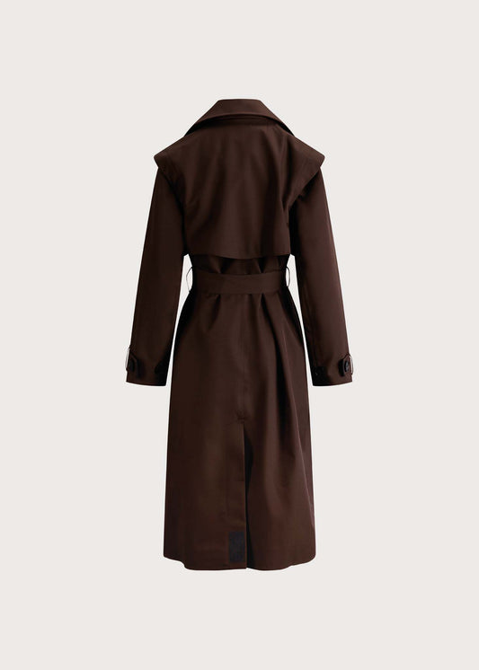 BRGN Regndråpe Trench Coat Coats 185 Brown