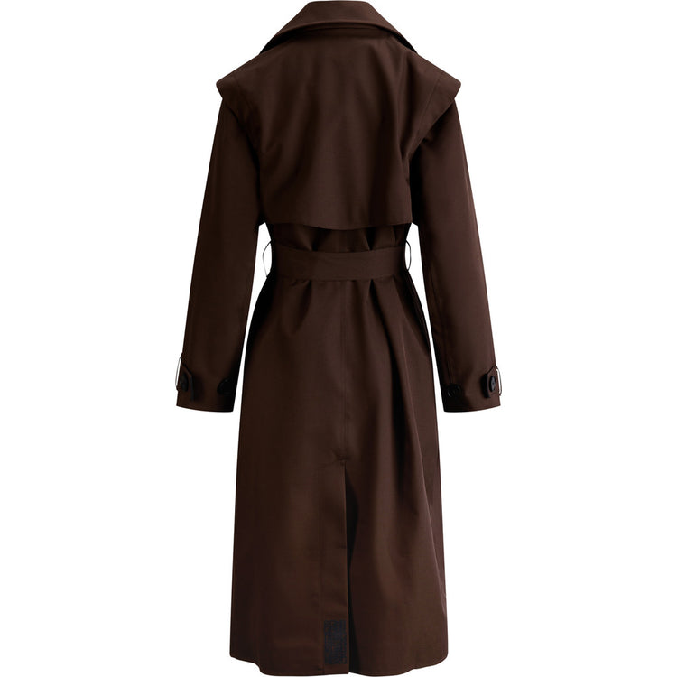 BRGN Regndråpe Trench Coat Coats 185 Brown