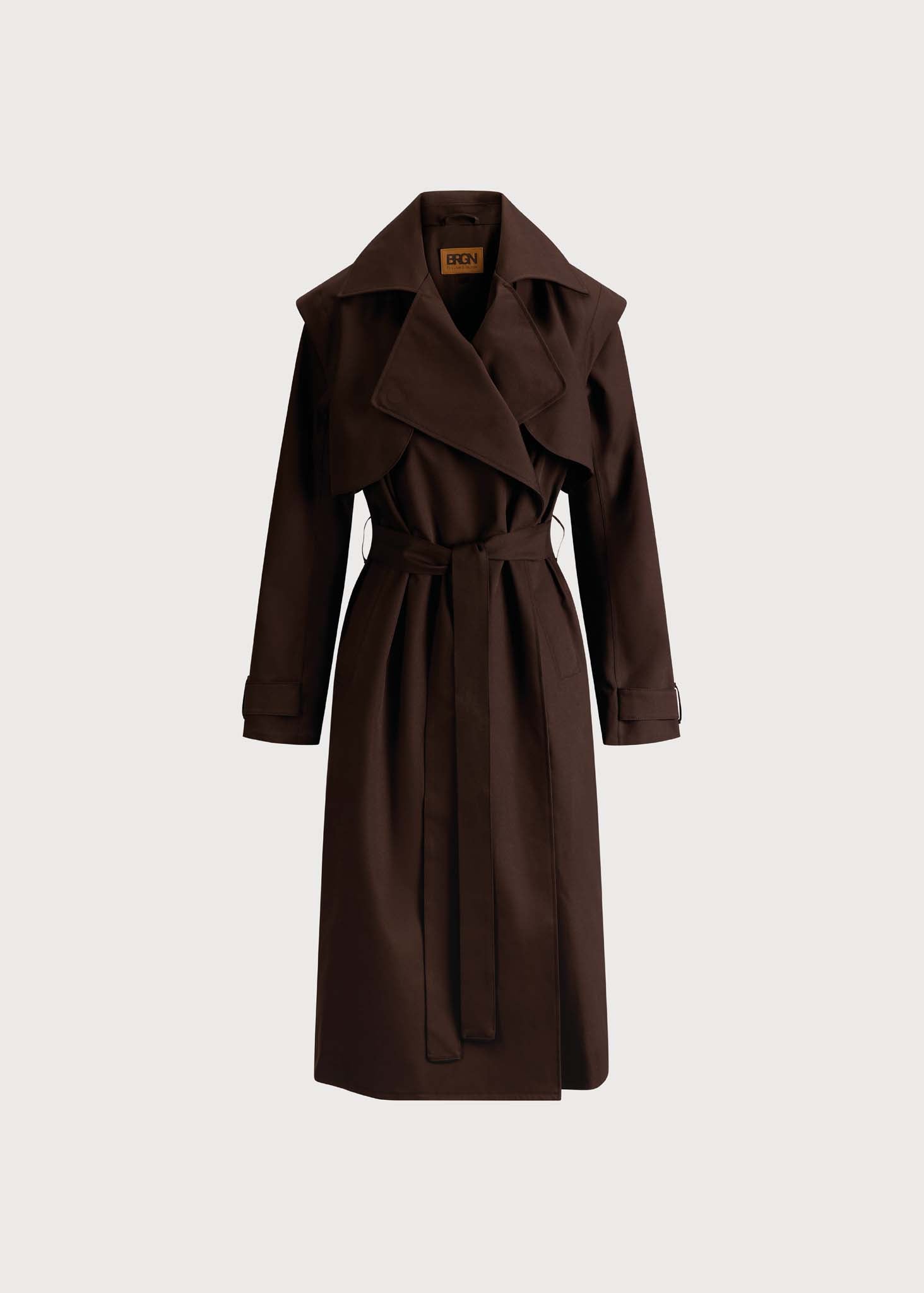 BRGN Regndråpe Trench Coat Coats 185 Brown