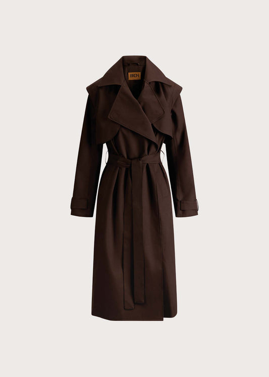 BRGN Regndråpe Trench Coat Coats 185 Brown