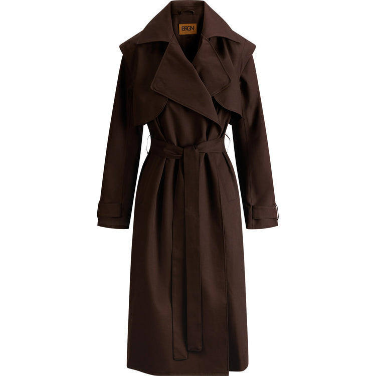 BRGN Regndråpe Trench Coat Coats 185 Brown