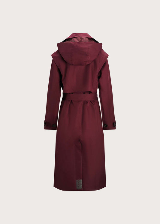 BRGN Regndråpe Trench Coat Coats 475 Wine Red