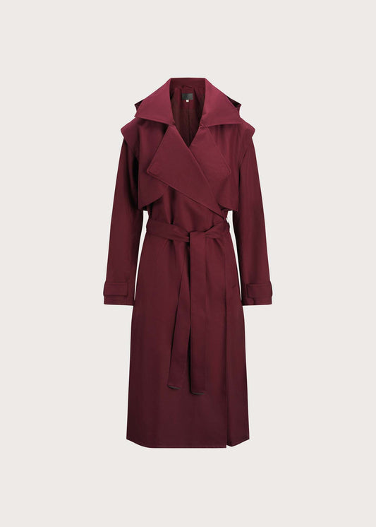 BRGN Regndråpe Trench Coat Coats 475 Wine Red