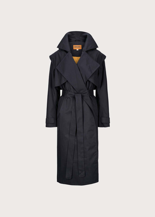BRGN Regndråpe Trench Coat Coats 795 Dark Navy