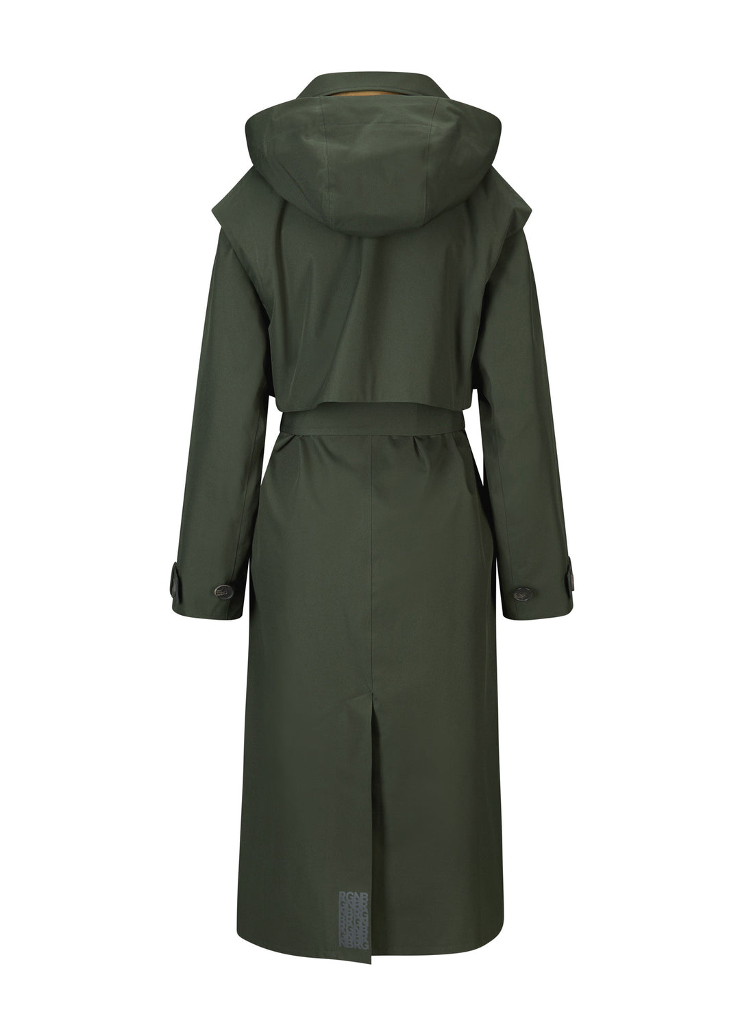 BRGN Regndråpe Trench Coat Coats 880 Rosin Dark Green
