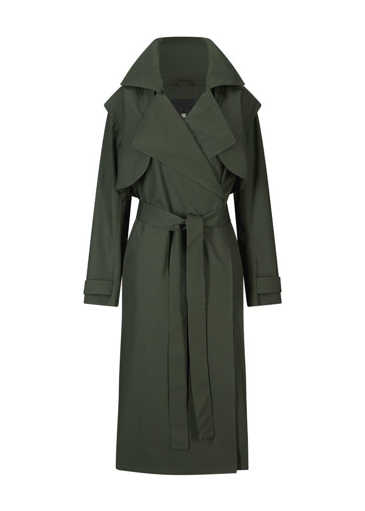 BRGN Regndråpe Trench Coat Coats 880 Rosin Dark Green